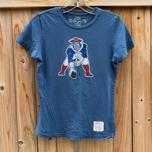 Blue New England Patriots Logo Tee M